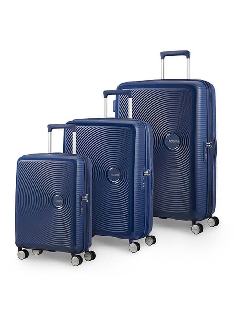 American Tourister Soundbox matkalaukku sininen